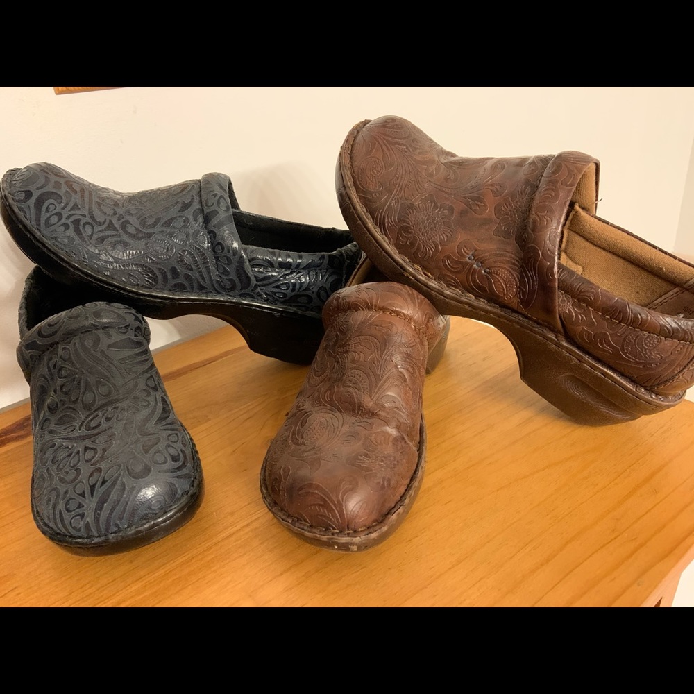 2pair BOC leather shoes. 1 navy pair 1 brown